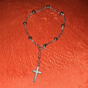 Silver Cross Bracelet